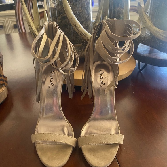 Stunning fringe stilettos, size 6, suede - Picture 1 of 5